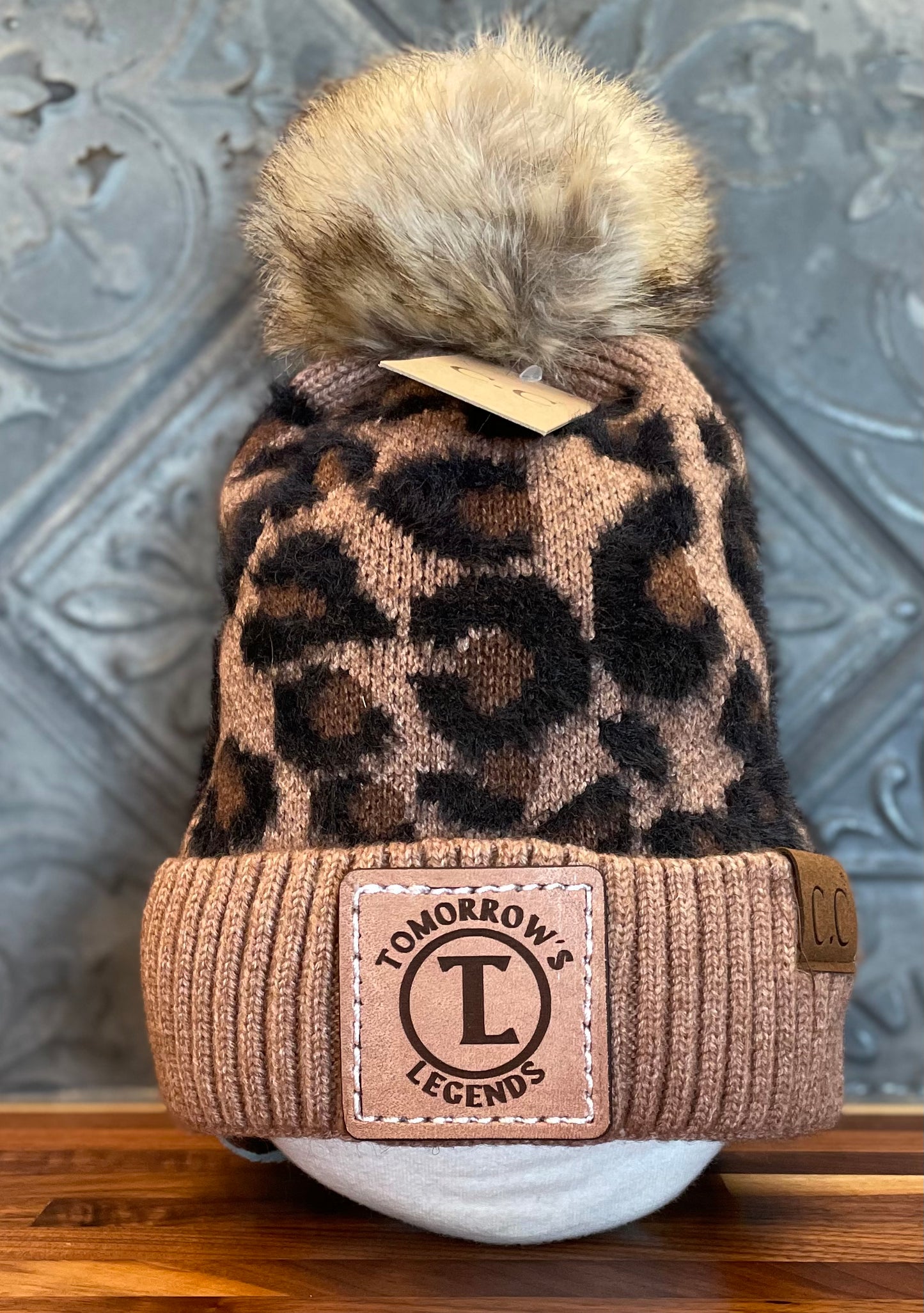 TL Leopard Beanies